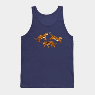 Tigers on Turquoise Tank Top